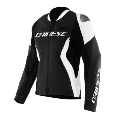 Dainese RACING 5 WMN dámská sportovní kožená bunda černá/bílá vel.44